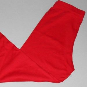 Vintage Tapered Red Comfy Stretch Leggins Pants